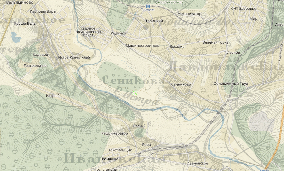 Карта Санниково: Яндекс и карта Шуберта 1860 г.